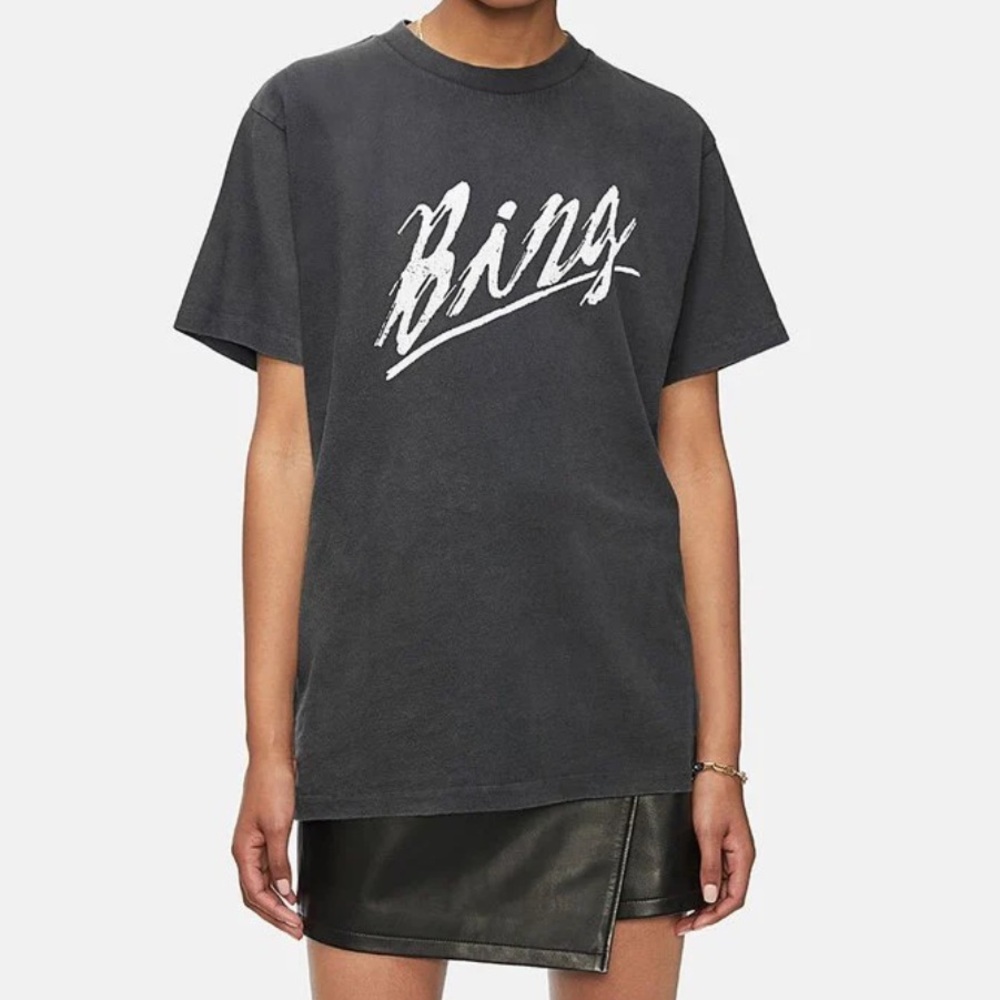 Anine Bing - Lili Basic Bing Tee in Vintage Black